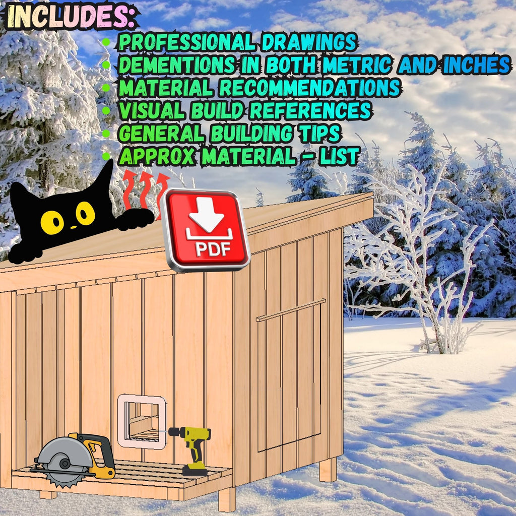 Heated cat shelter by Frengen Engineering YouTube channel