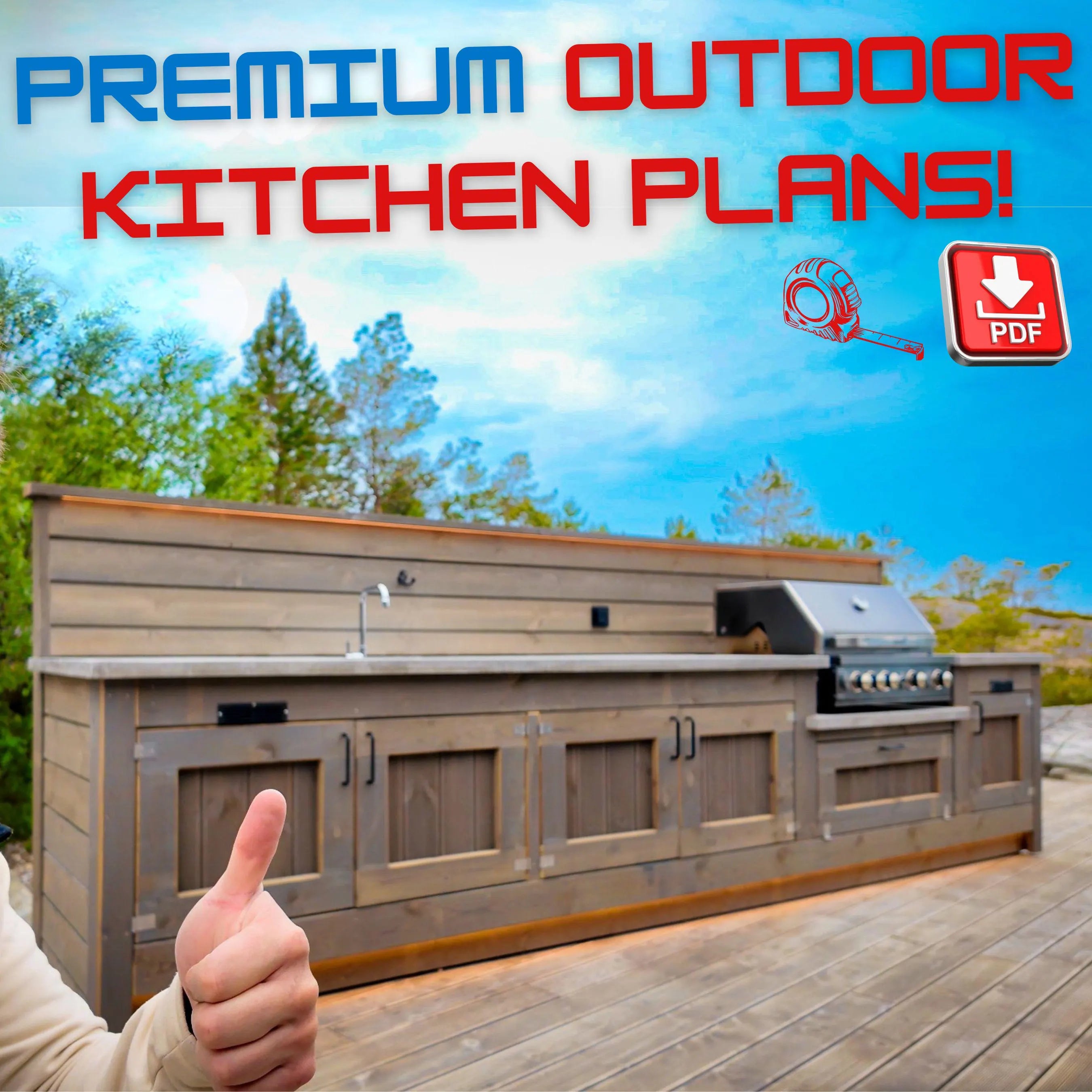 Outdoor Kitchen Plans DIY - Easy build with detailed guide